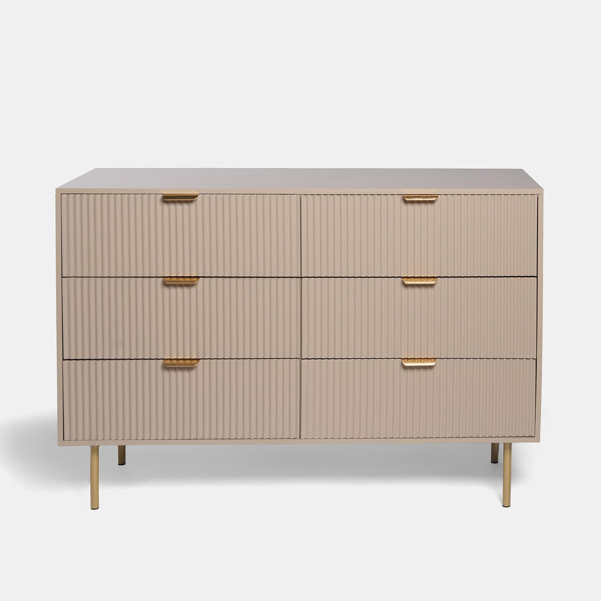 OHS Ribbed Drawer Unit Bedside Table 3/4/5/6 Draw Cabinet Nightstand Sideboard