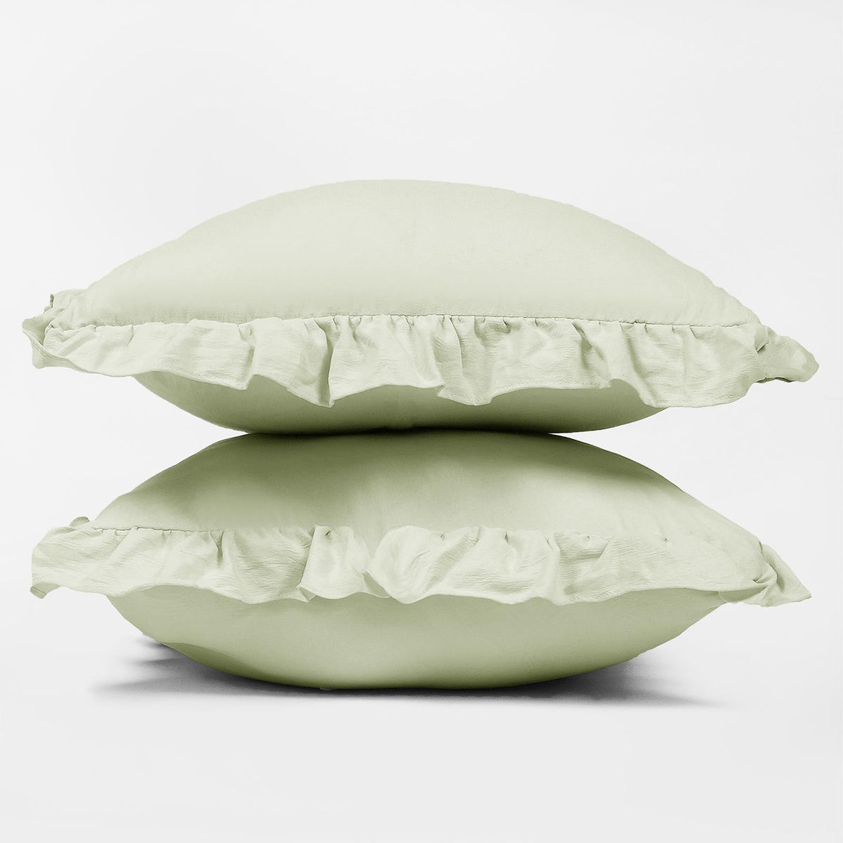 OHS Frill Cushion Covers Faux Linen Soft Square Pillowcases Home Decor Multipack