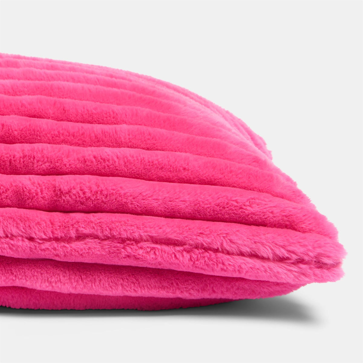 OHS Ribbed Bolster Pillow Faux Fur Long Luxury Soft Maternity Support Cushion