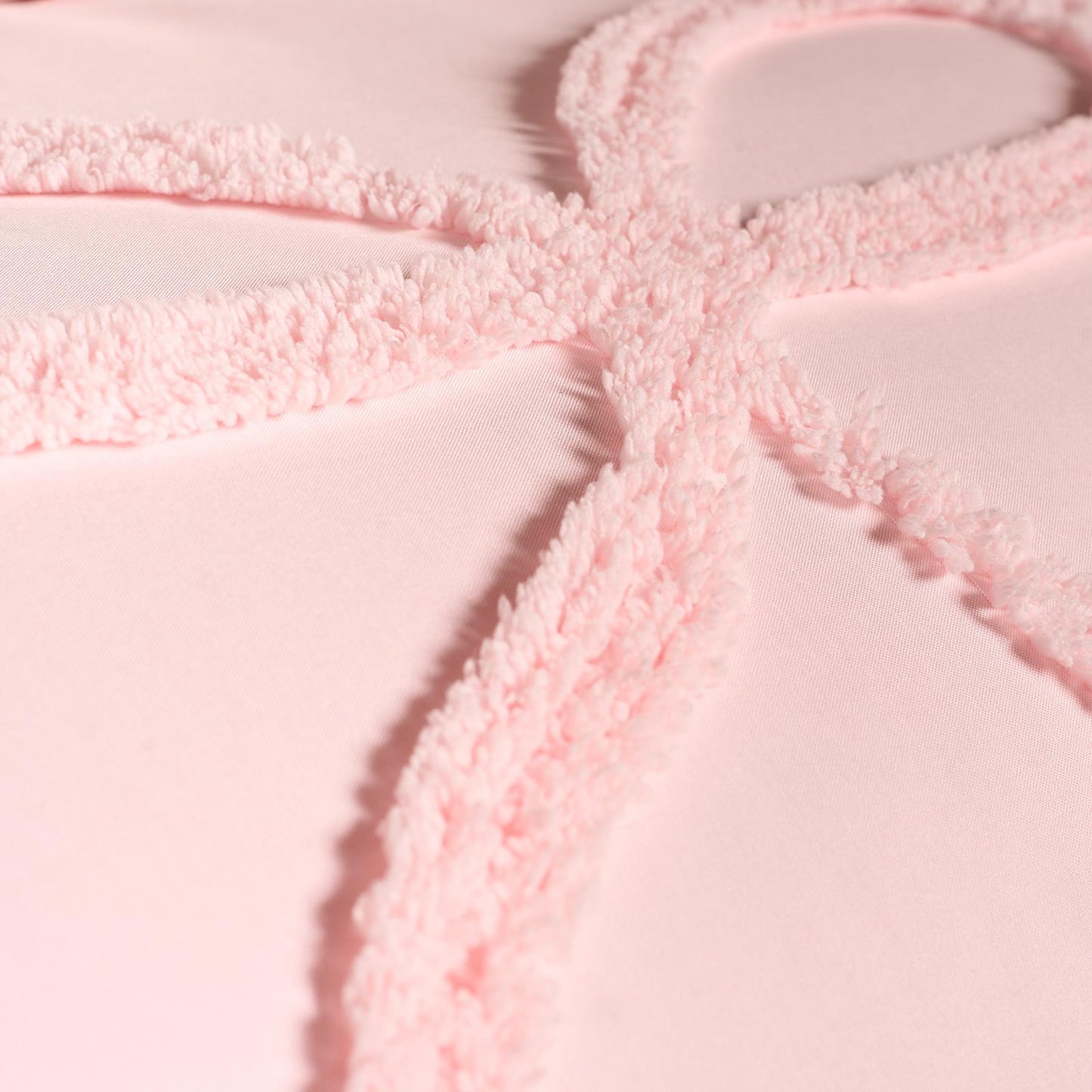 OHS Tufted Bow Bedding Set Soft Cosy Duvet Cover with Pillowcase