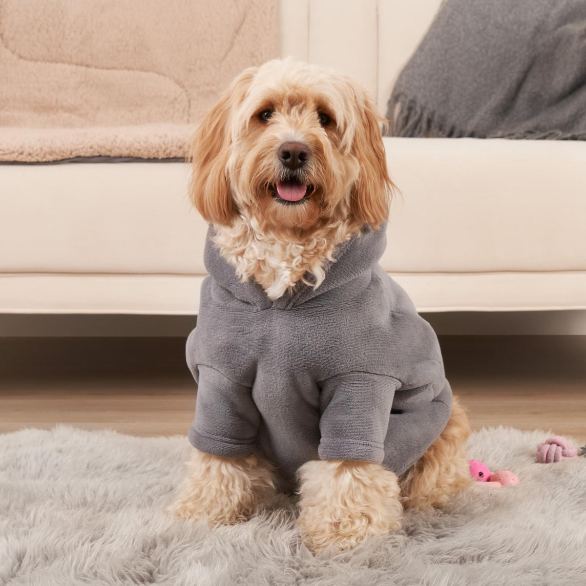 OHS Pet Dog Sherpa Hoodie Winter Warm Fleece Puppy Outfit Suit Soft Cat Jumper