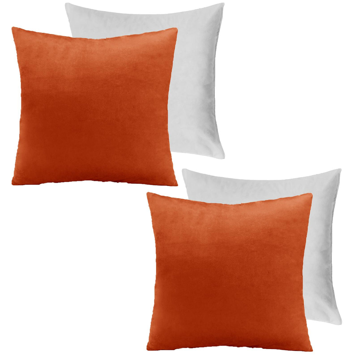 OHS Matte Velvet Cushion Covers Super Soft Luxury Square Pillowcases Multipack