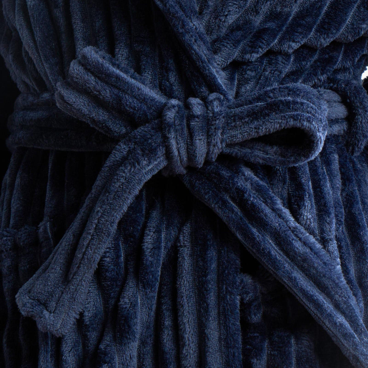 OHS Ribbed Fleece Dressing Gown Luxury Warm Supersoft Loungewear Ladies Robe
