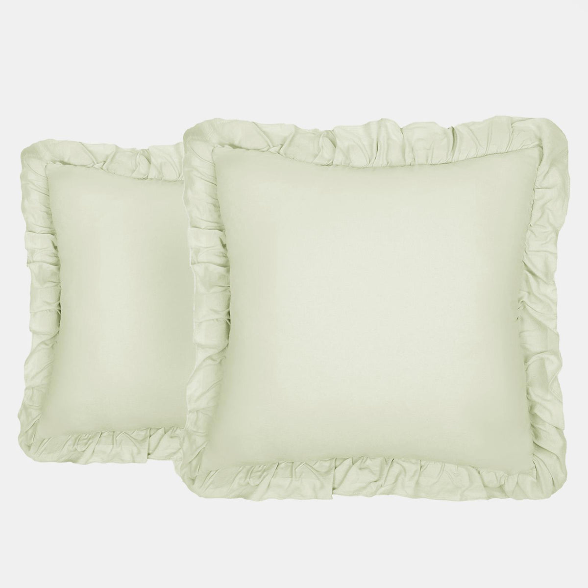 OHS Frill Cushion Covers Faux Linen Soft Square Pillowcases Home Decor Multipack