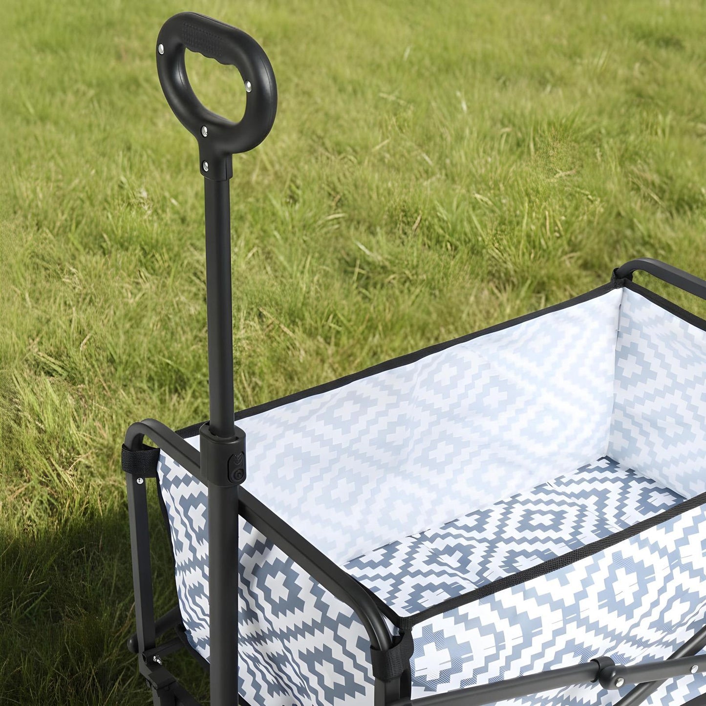OHS Garden Folding Trolley Cart Outdoor Storage Camping Grocery Shopping