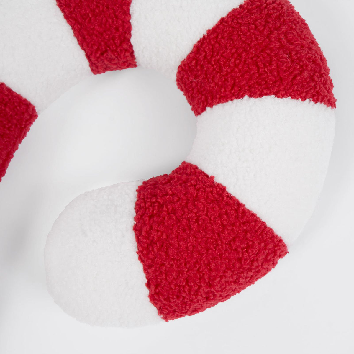 Sofa Cushion Candy Cane Xmas Festive Filled Plump Plush Soft Fleece Home Decor