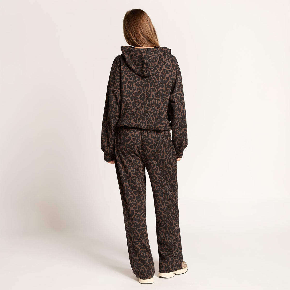 OHS Bubble Hem Co-Ord Set Hoodie Drawstring Relaxed Joggers Tracksuit Loungewear