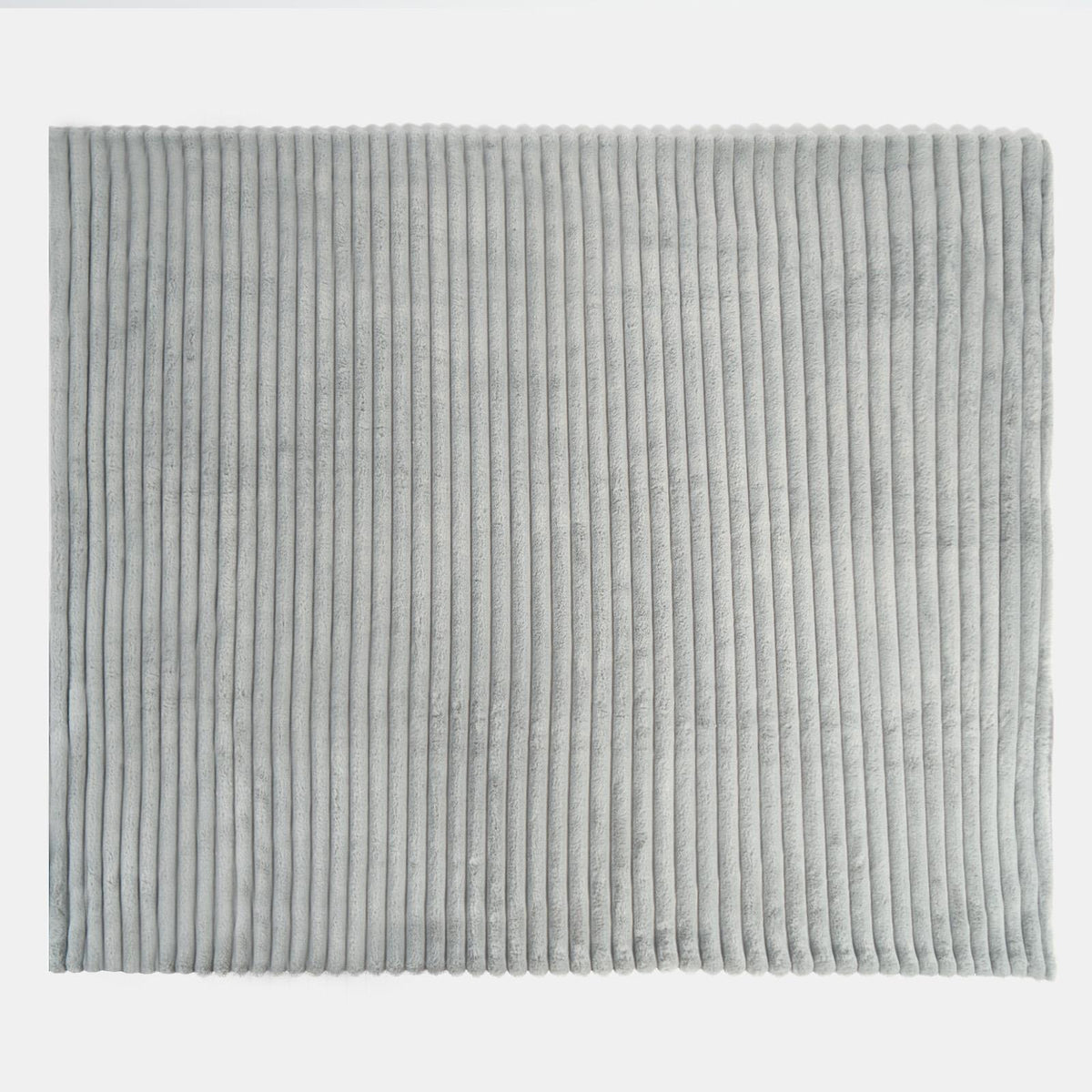 OHS Faux Fur Ribbed Fleece Throw Over Bed Blanket Warm Supersoft