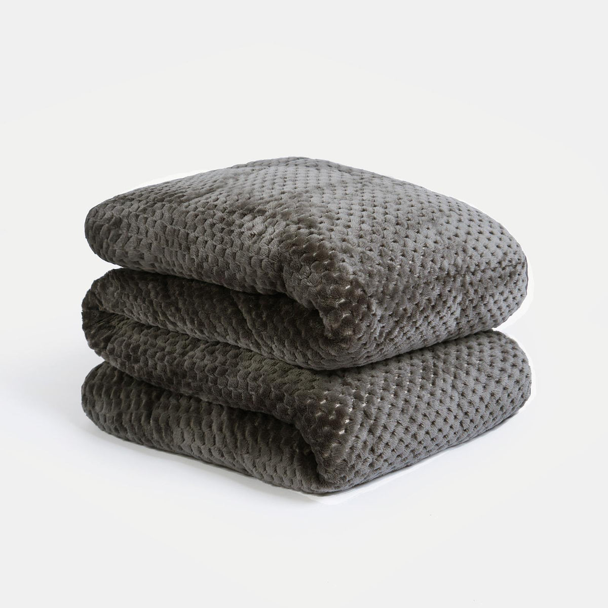OHS Waffle Fleece Weighted Blanket Sleep Therapy Anxiety Super Soft Bed Throw