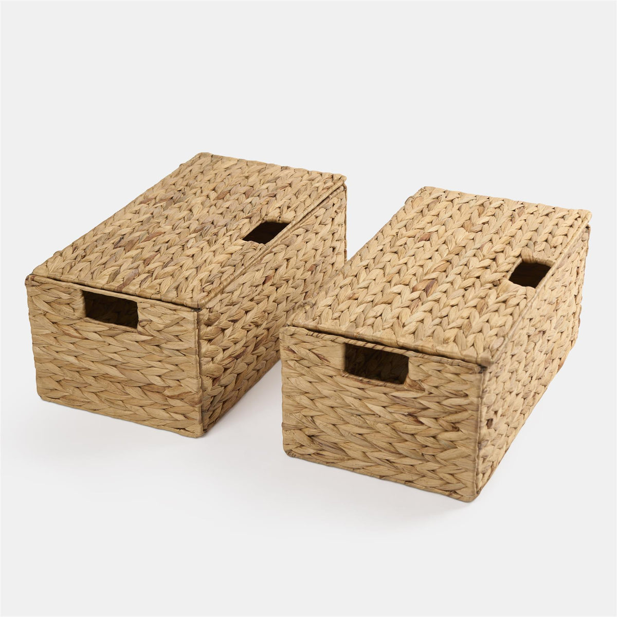 Natural Storage Cube Folding Rope Organiser Woven Wicker Hamper Strong Eco Box