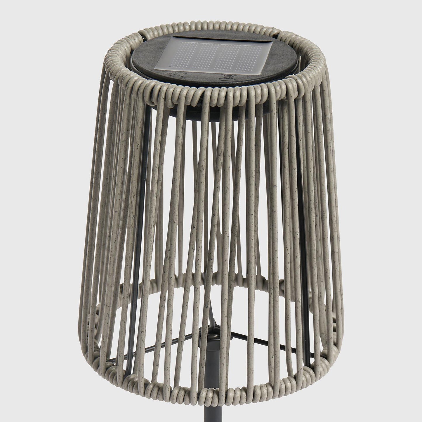 OHS Solar Table Lamp Rattan Cordless Outdoor Garden Light Dusk Sensor