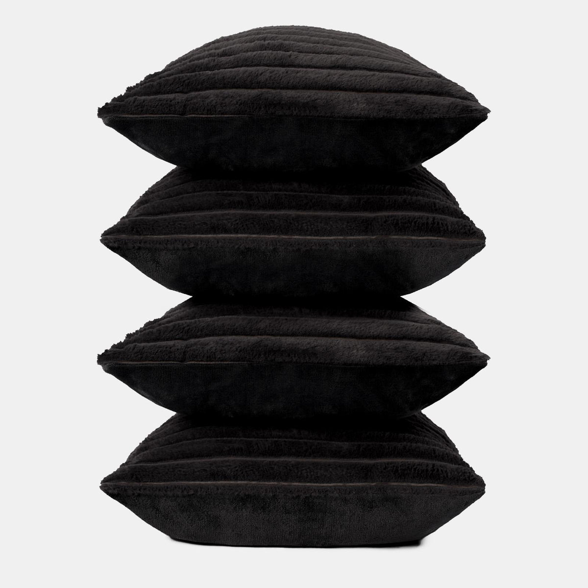 OHS Thick Rib Cushion Covers Faux Fur Soft Fleece Square Pillowcases Home Decor