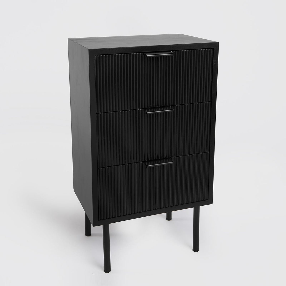 OHS Ribbed Drawer Unit Bedside Table 3/4/5/6 Draw Cabinet Nightstand Sideboard