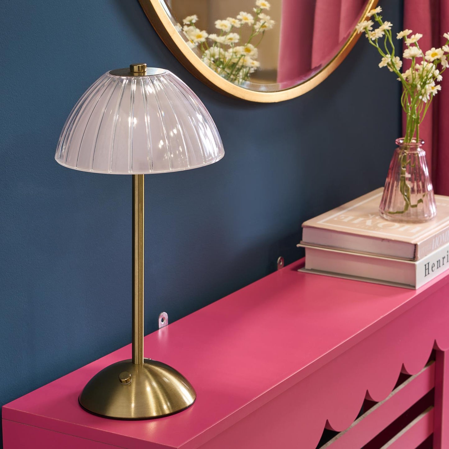 OHS Bedside Cordless Lamp LED Rechargeable Table Desk Night Light Nightstand