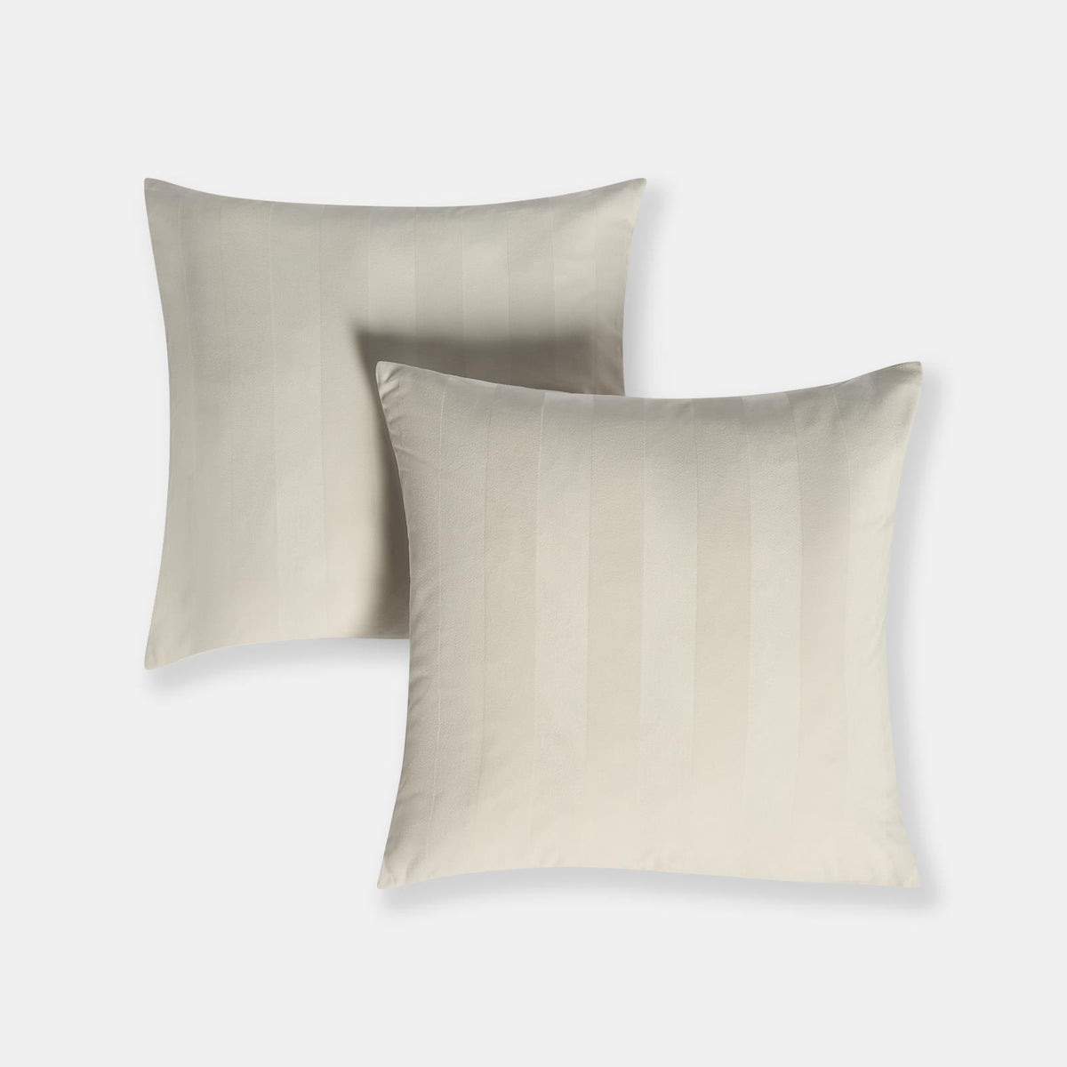 OHS Stripe Cushion Covers 2 Pack Matte Velvet Square Pillowcases Home Decor