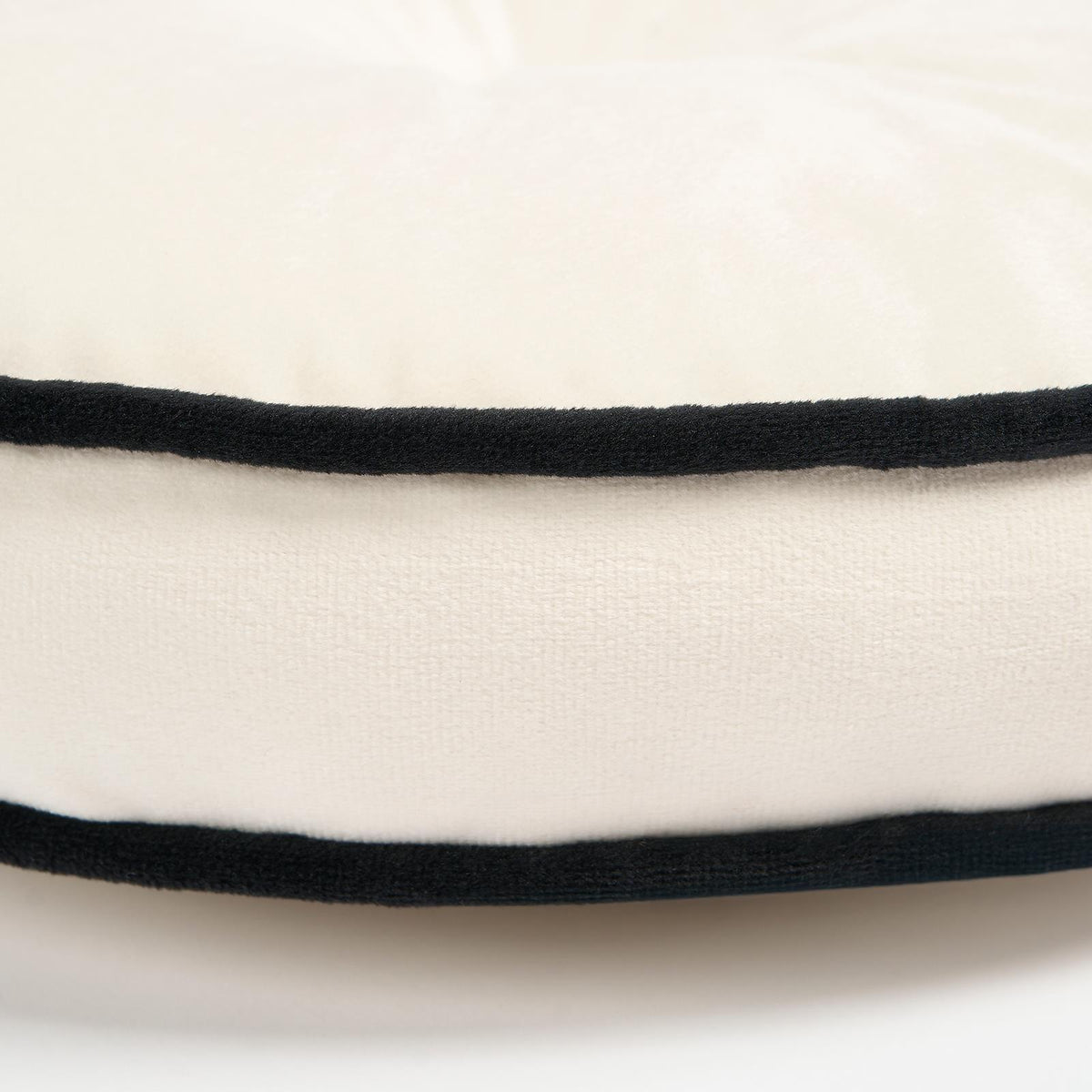 OHS Velvet Filled Cushion Round Bedroom Decor Scatter Chair Sofa Button Pillow