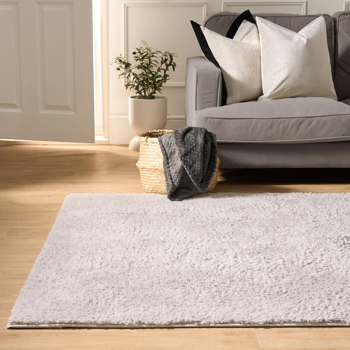 OHS Fluffy Teddy Rug Soft Bedroom Floor Carpet Plush Area Mats For Living Room