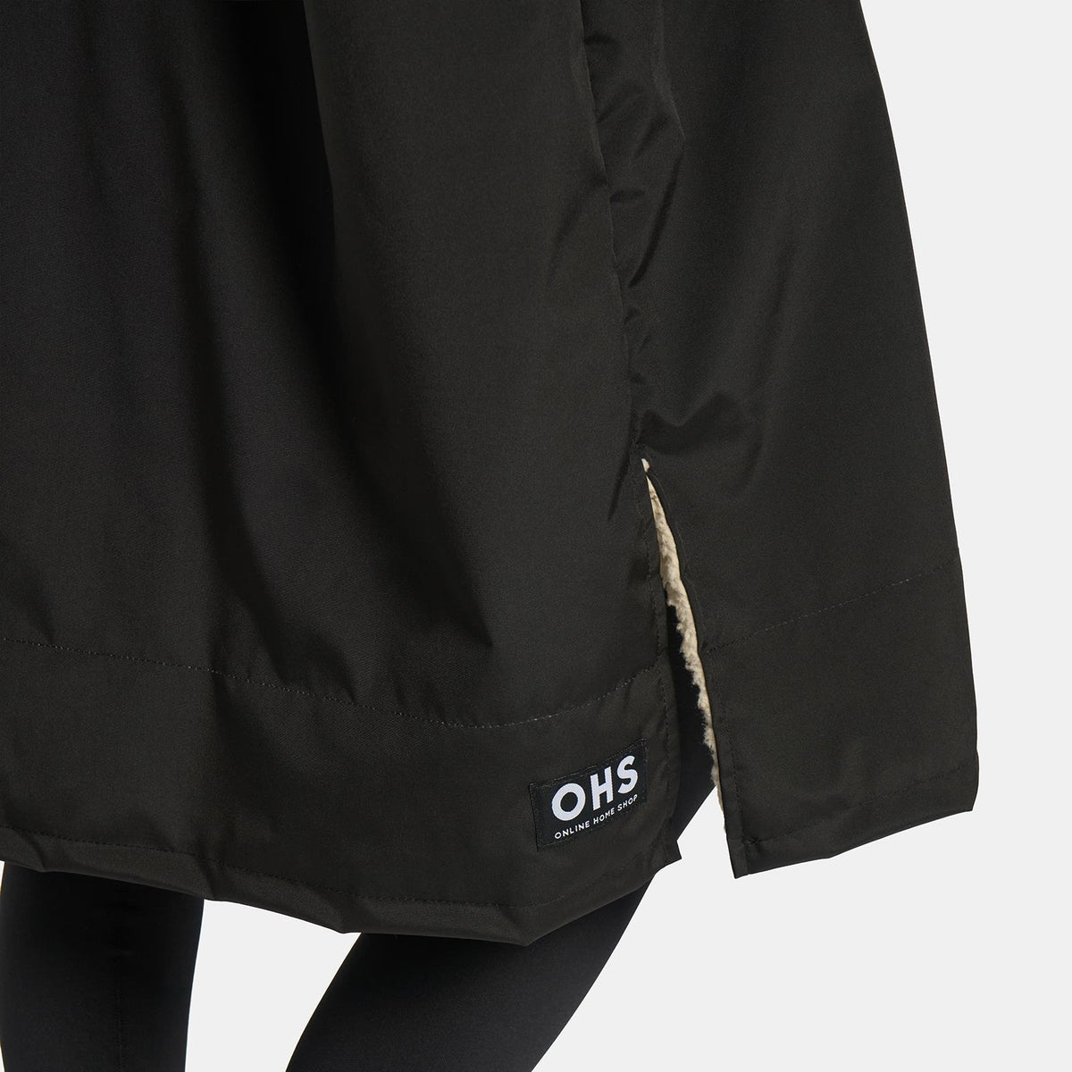 OHS Drying Changing Robe Sherpa Lined Water Resistant Oversize Coat Adults Kids