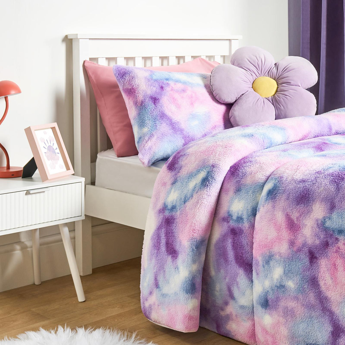 OHS Coverless Duvet 10.5 TOG Teddy Fleece Pillowcase Bedding Set Double King