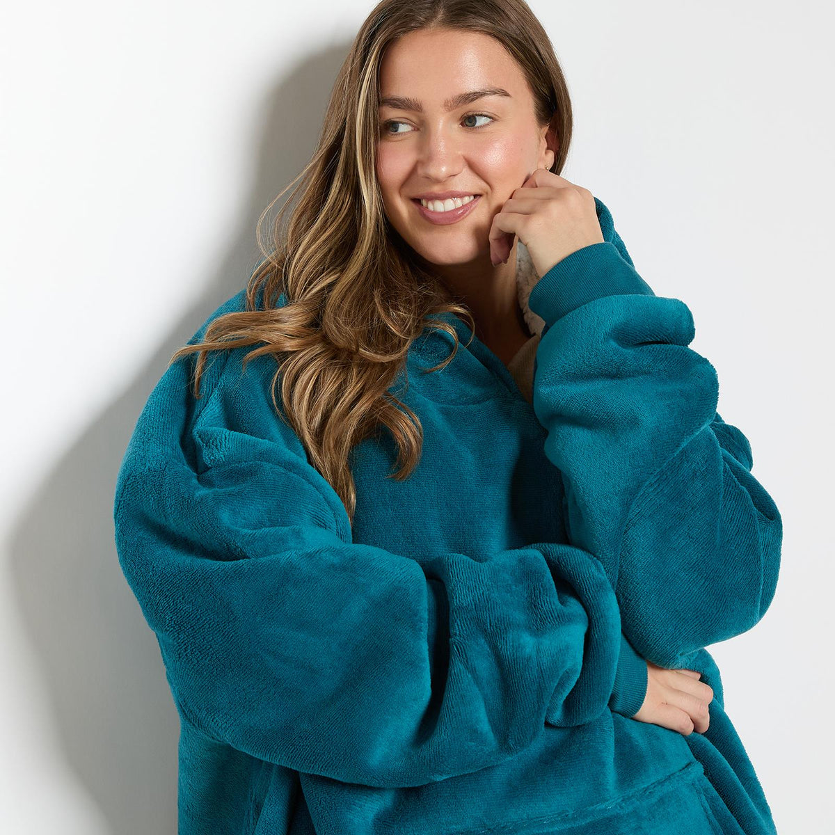 OHS Hoodie Blanket Oversized Ultra Plush Sherpa Giant Big Hooded Sweatshirt