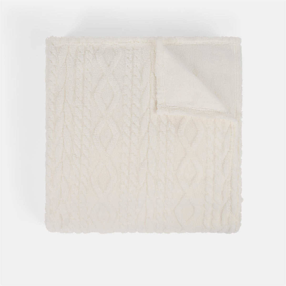 OHS Cable Knit Throw Soft Fleece Family Large Blanket Thermal Bedspread