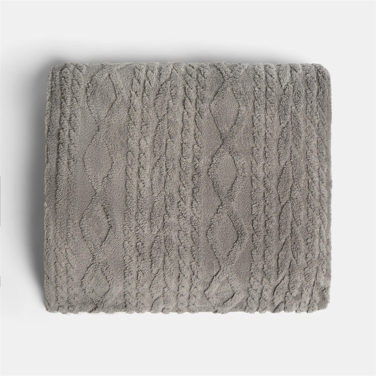 OHS Cable Knit Throw Soft Fleece Family Large Blanket Thermal Bedspread