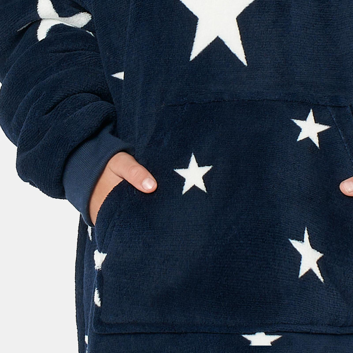 Kids Hoodie Blanket Oversized Sherpa Fleece Jumper Sweatshirt Soft Warm Throw