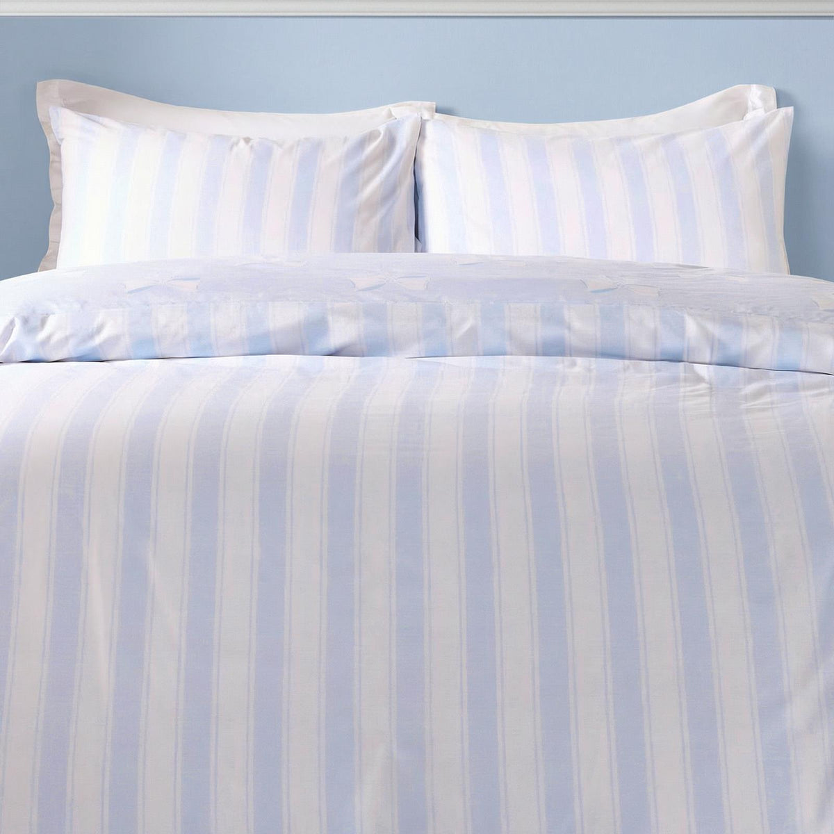 OHS Bow Reversible Duvet Cover Set with Pillowcase Polycotton Microfibre Bedding