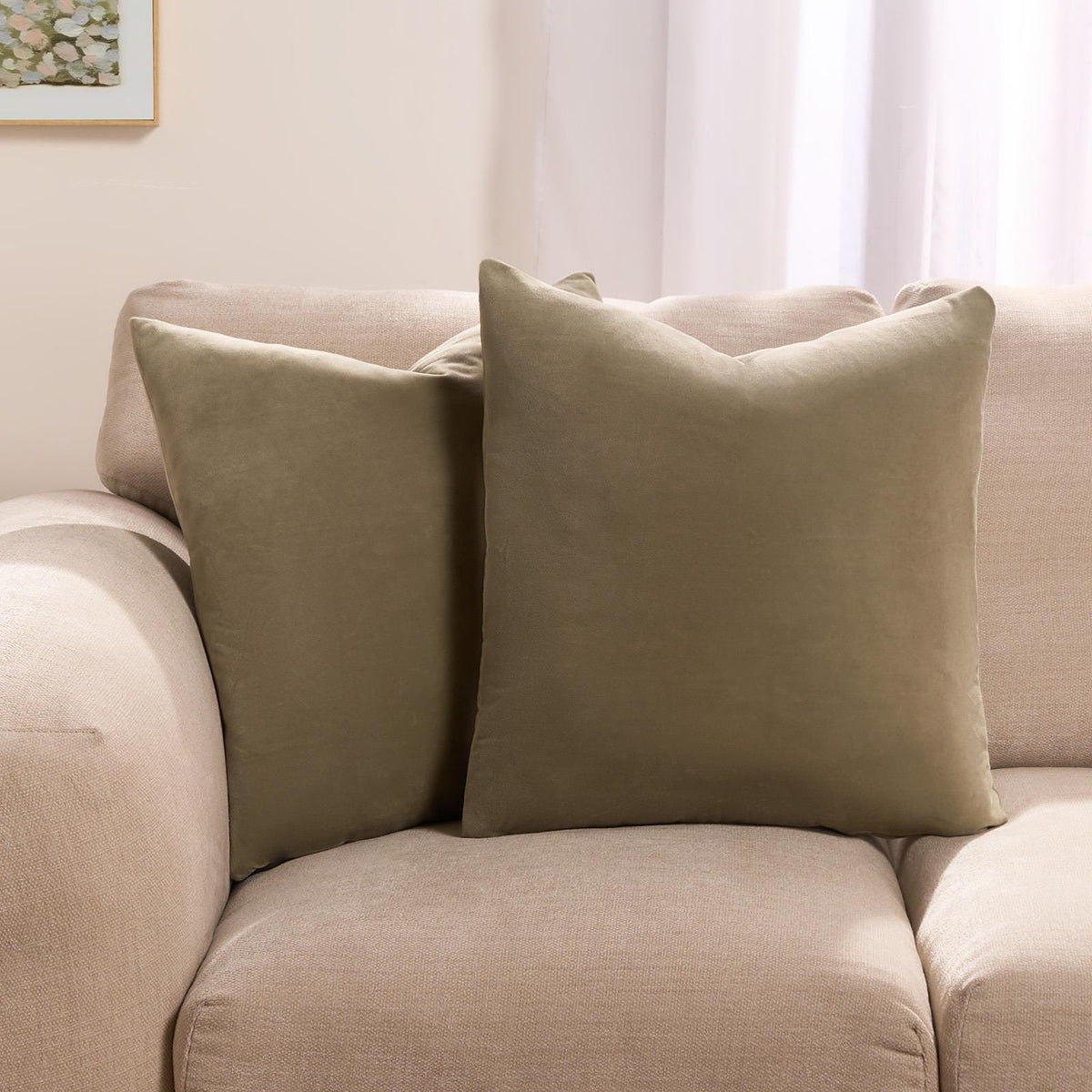 OHS Matte Velvet Cushion Covers Super Soft Luxury Square Pillowcases Multipack