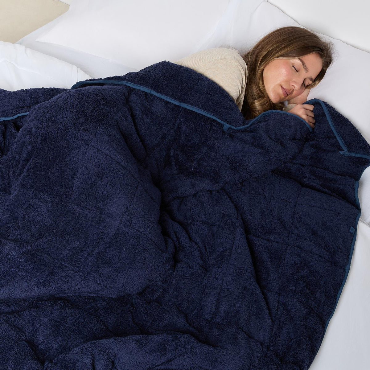 OHS Teddy Fleece Weighted Blanket Sensory Sleep Therapy Anxiety Throw