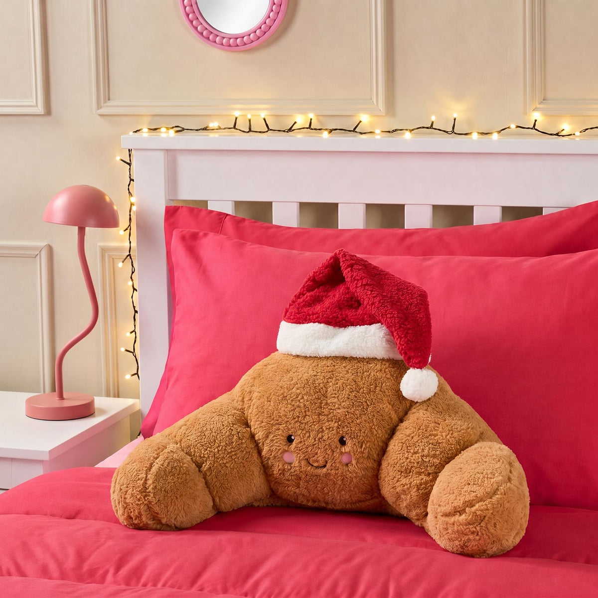 OHS Character Cuddle Cushion Soft Fleece Reading Pillow with Arms Bed Chair