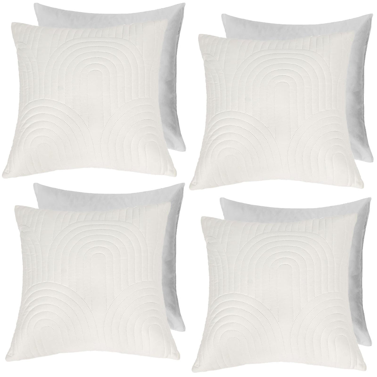 OHS Arches Quilted Cushion Covers Pinsonic Square Pillowcases Filled