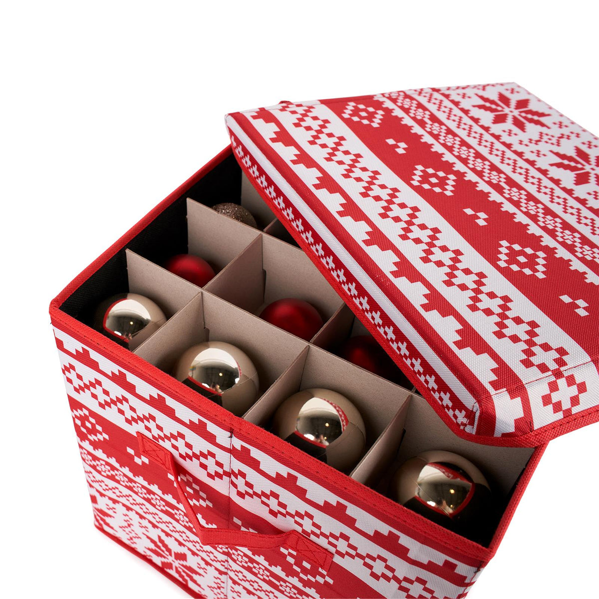 OHS Christmas Bauble Storage Box Festive Decoration Organiser Cube 64 Slots