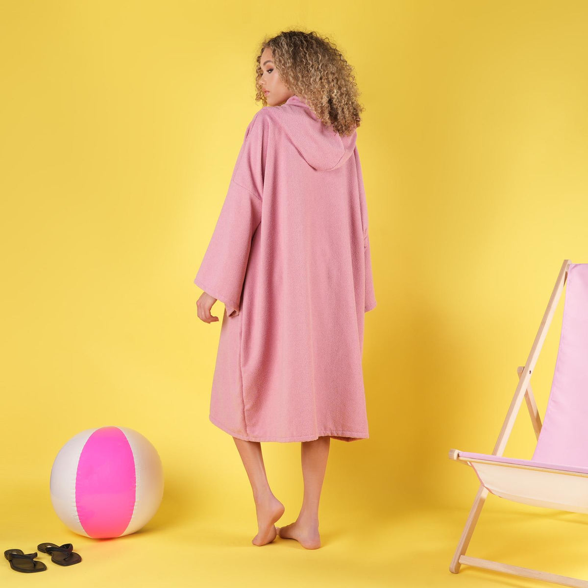 OHS Hooded Towel Poncho Adult Absorbent Dry Beach Swim Bath Changing Robe