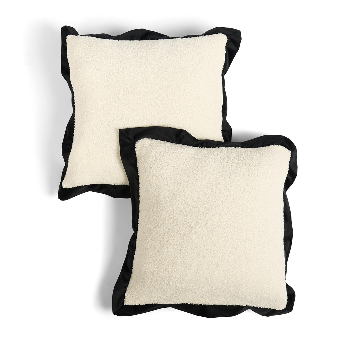 OHS Boucle Cushion Covers  2 Pack Teddy Fleece Square Pillowcases Home Decor