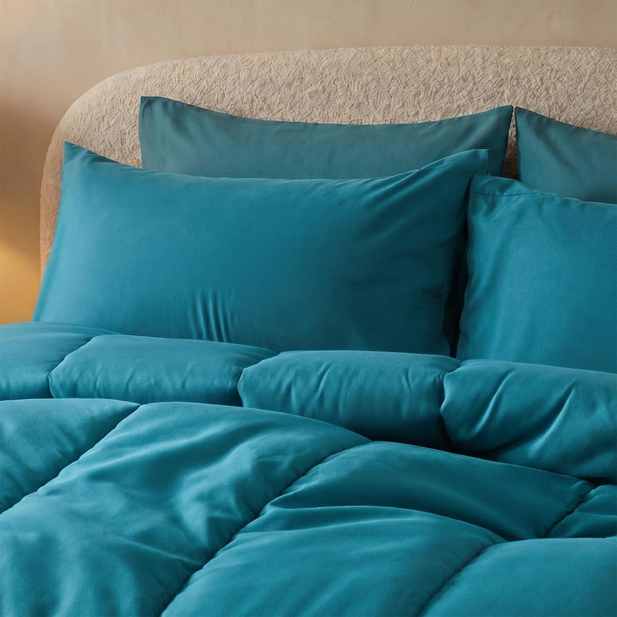 OHS Coverless Duvet & Pillowcase 10.5 Tog Bedding Set Easy Care Reversible