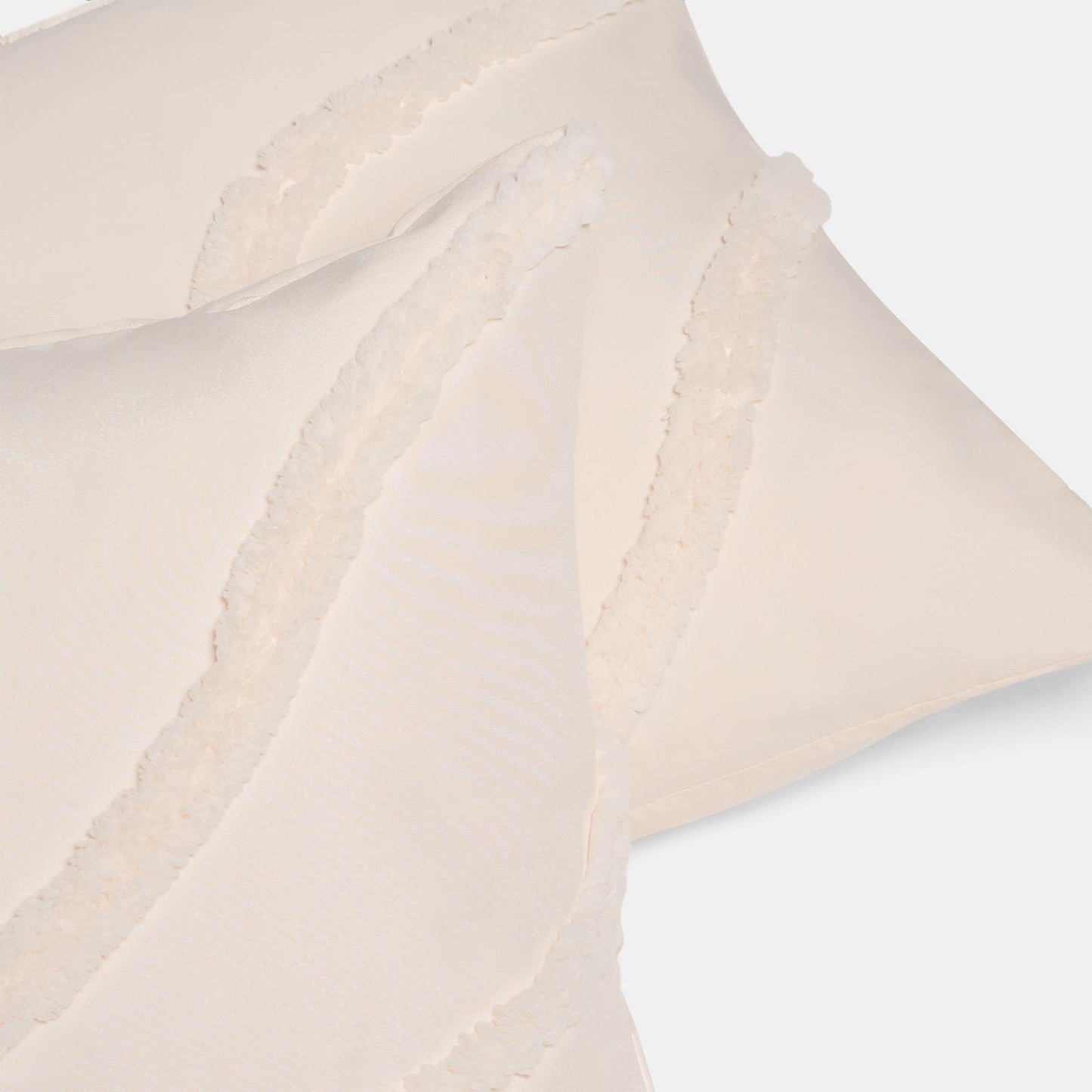 OHS Tufted Contour Cushion Covers 2 Pack Decorative Square Pillowcases