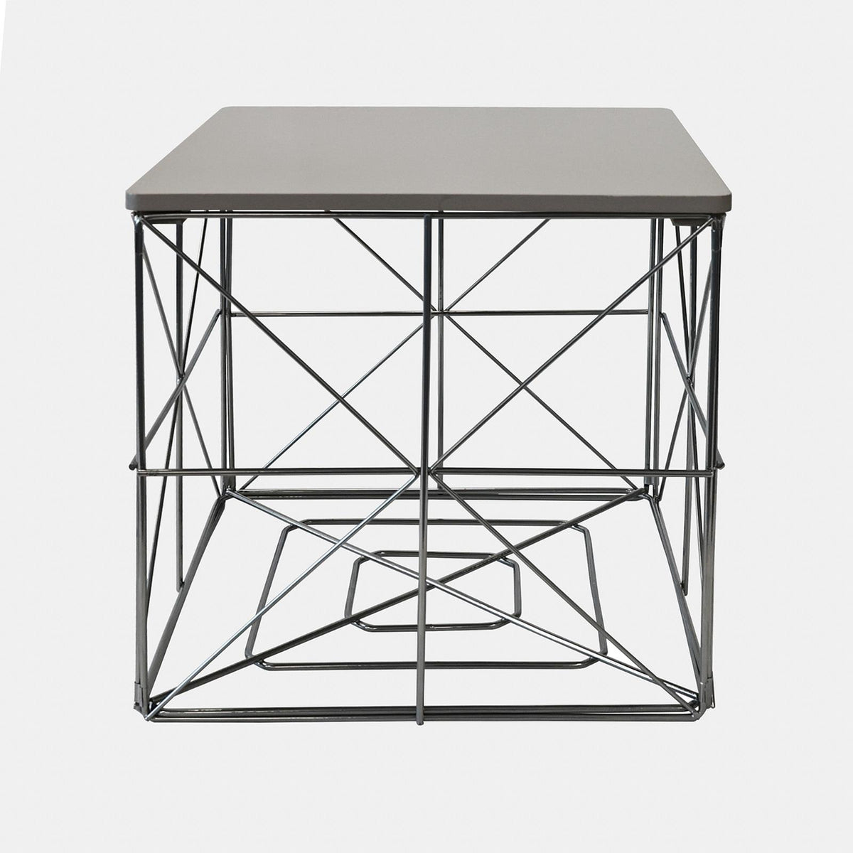 Cube Storage Basket Table Folding Wire Organiser Living Room Home Decor Bedroom