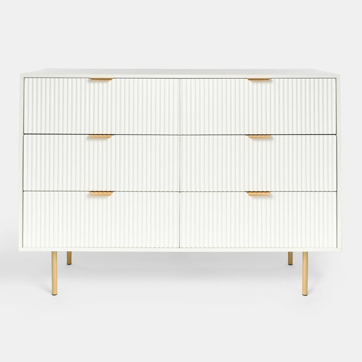OHS Ribbed Drawer Unit Bedside Table 3/4/5/6 Draw Cabinet Nightstand Sideboard