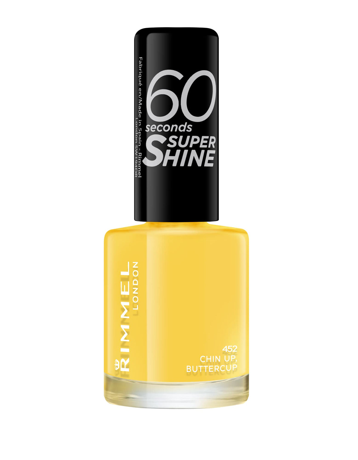 Rimmel 60 Seconds Super Shine Nail Polish, 740 Clear, Quick-Dry Nail Polish, Ultra-Shiny Finish, Easy to Apply, Vibrant Colour, Long-Wearing, Improved Formula, Vegan, 8ml