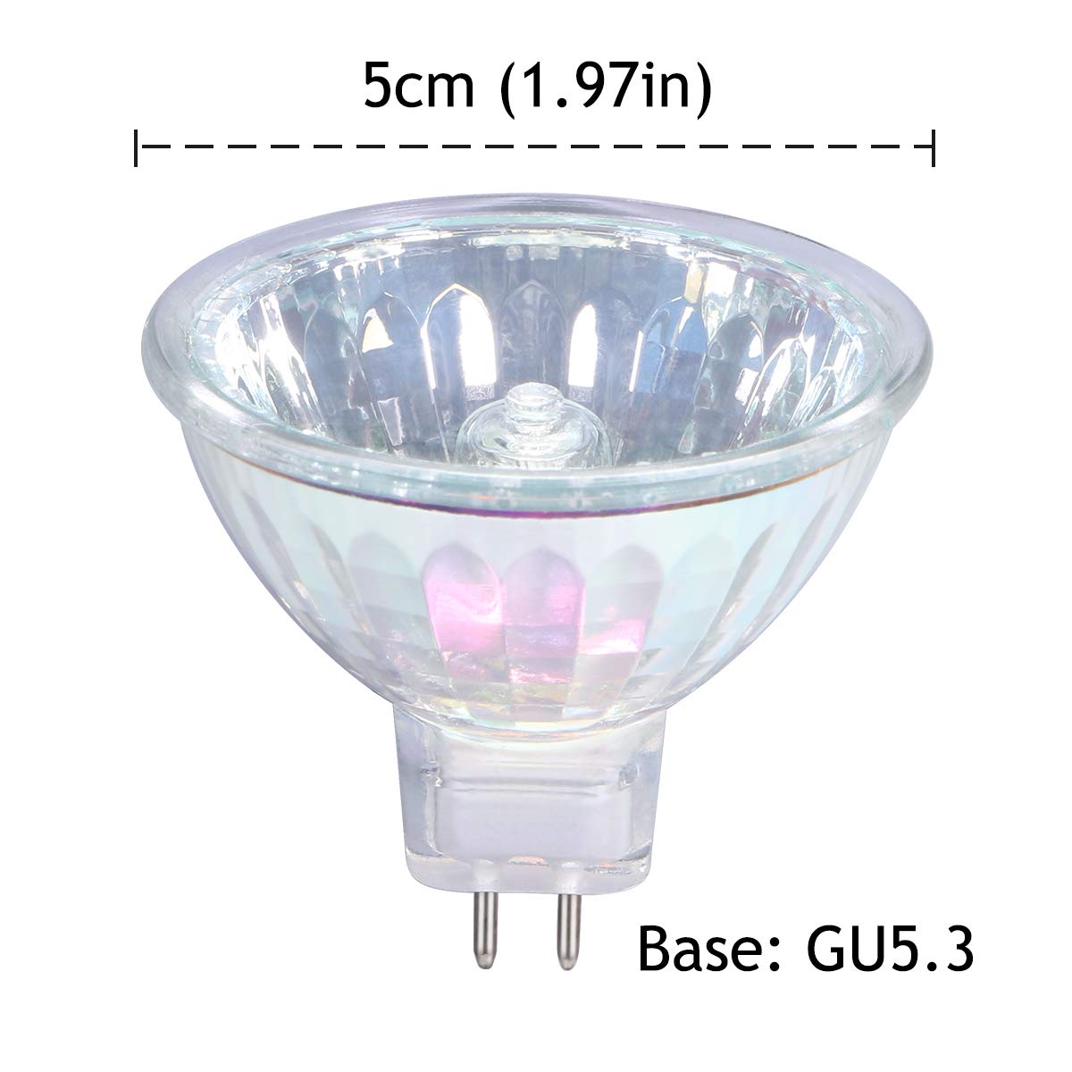 GMY 4000 Hours Lifetime MR16 Halogen Light Bulbs 50W 12V Dimmable Spotlights for Ceiling Light, 36° Beam Angle, 3000K Warm White, GU5.3 Base, Dichroic 6 Pack