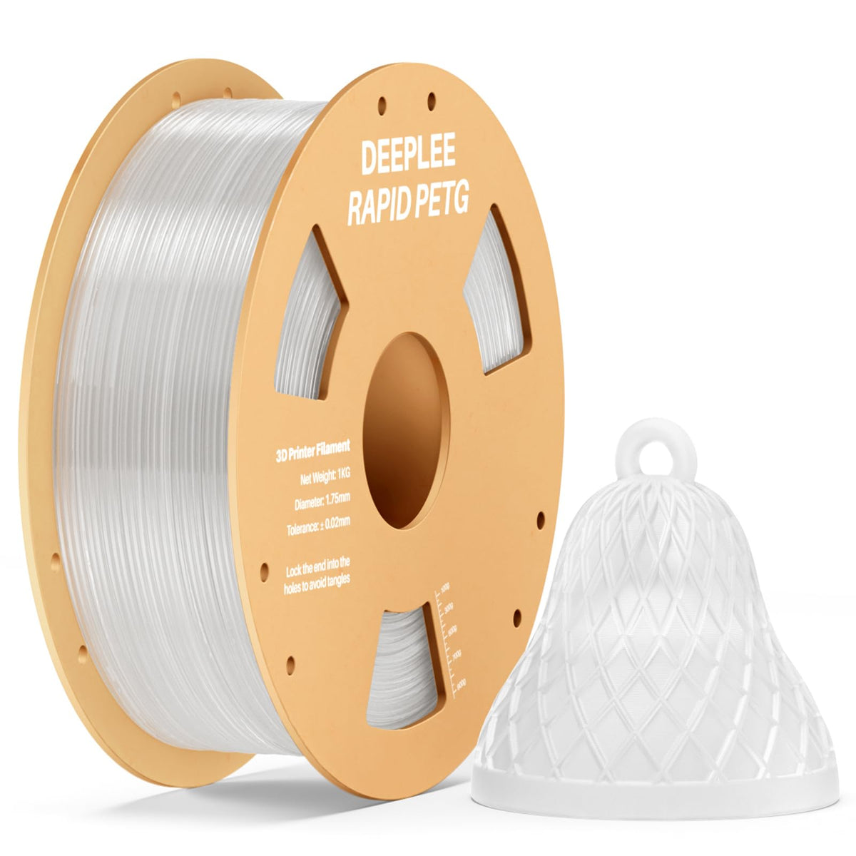 DEEPLEE Rapid PETG Filament 1.75mm Black 1KG