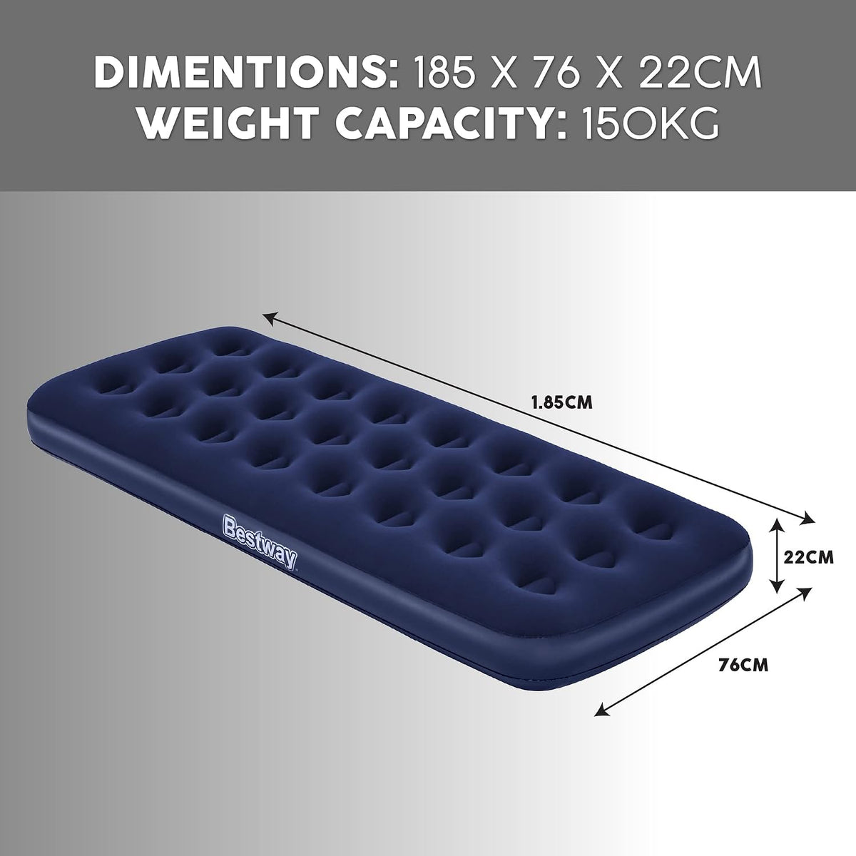 Bestway Single Flocked Airbed for Camping