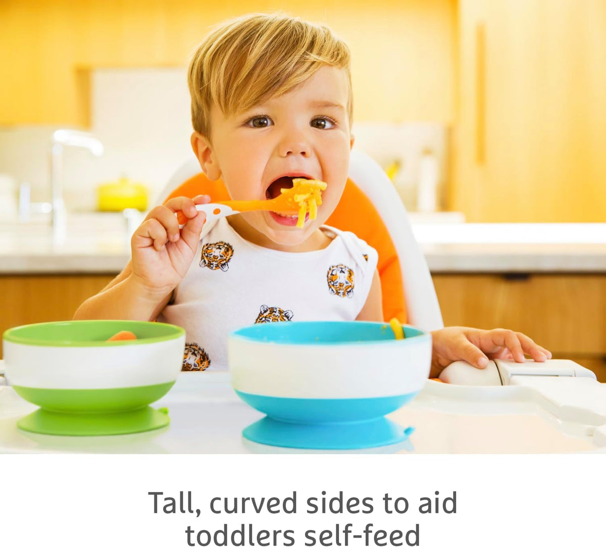 Munchkin Stay Put Baby Suction Bowl Set| Baby Bowls for Weaning| Baby Feeding Suction Dish Pack| for Babies & Toddlers 6 Months+|BPA Free Weaning Set for Babies| Microwave/Dishwasher Safe | 3 Pack