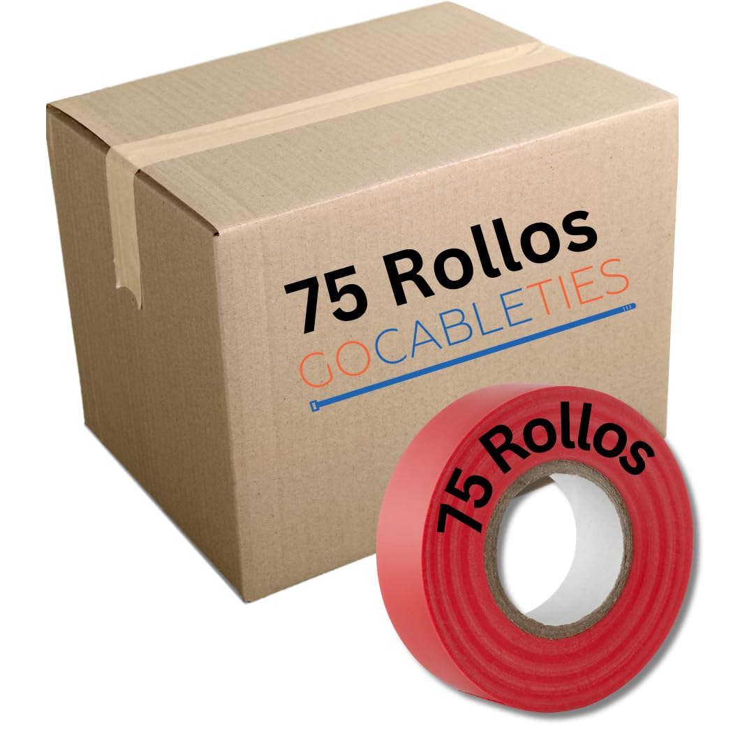 Gocableties Grey Electrical Tape, 19mm x 20m, Strong Self-Adhesive PVC Insulation Tape for Insulating, Repairing and Protecting Electrical Wires, 2 Rolls