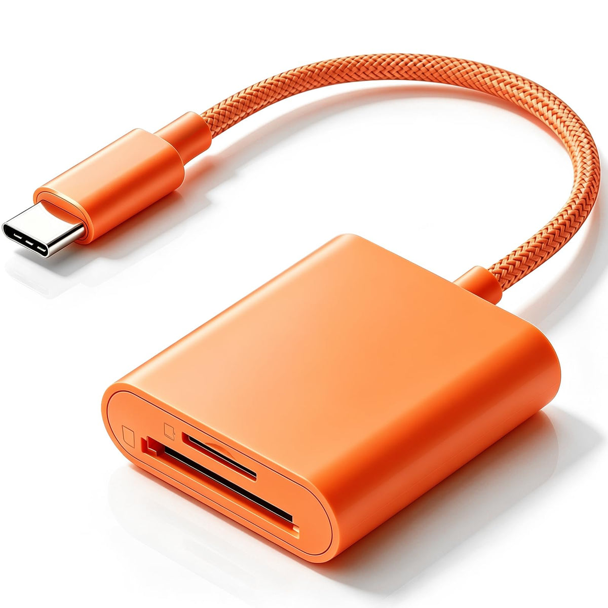 La Brodée USB C SD Card Reader for iPhone, Dual Slot Memory Card Reader