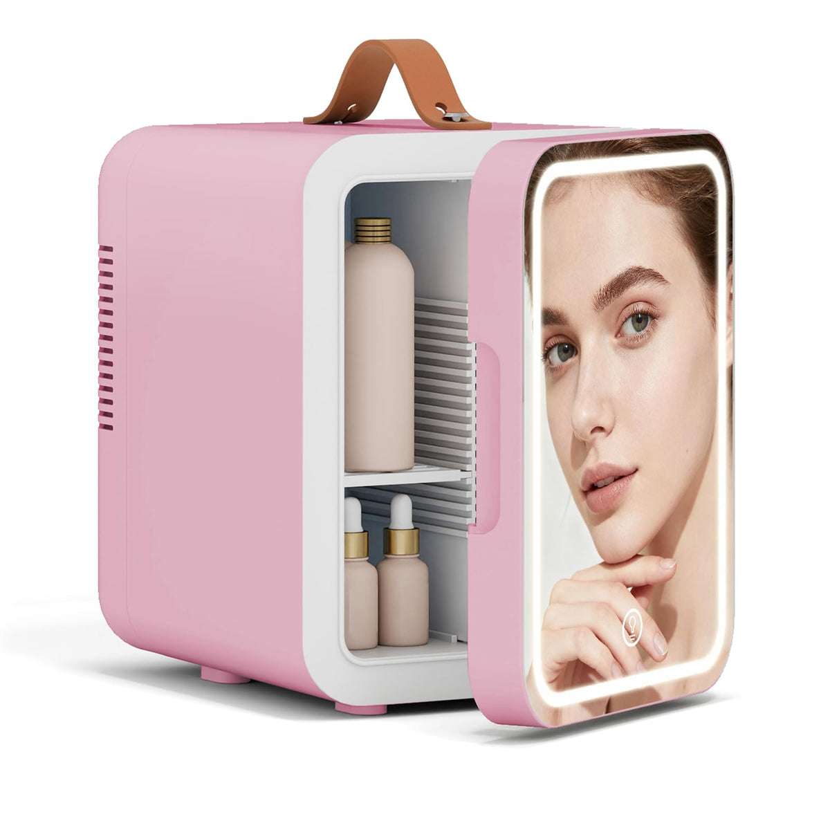 4 Liter Mini Fridge for Bedrooms, Portable Beauty Refrigerator