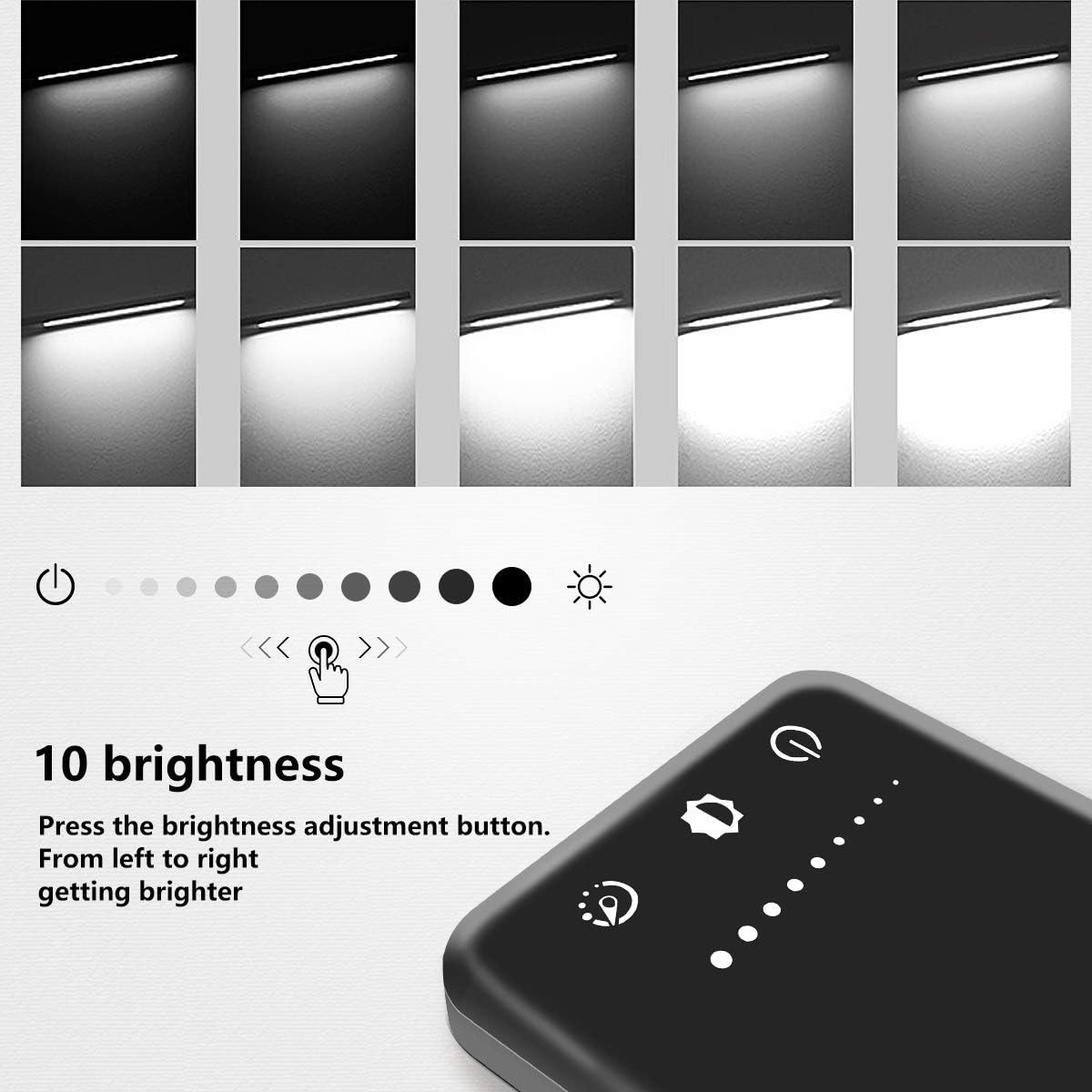 SLATOR Desk lamp,Eye-caring Aluminium Dimmable Bedside lamp with USB Charging Port, 5 Light Modes x 10 Brightness Levels,Touch Control, for Home,Office,Bedroom,Reading,Work,Study, 5V, 1.2A