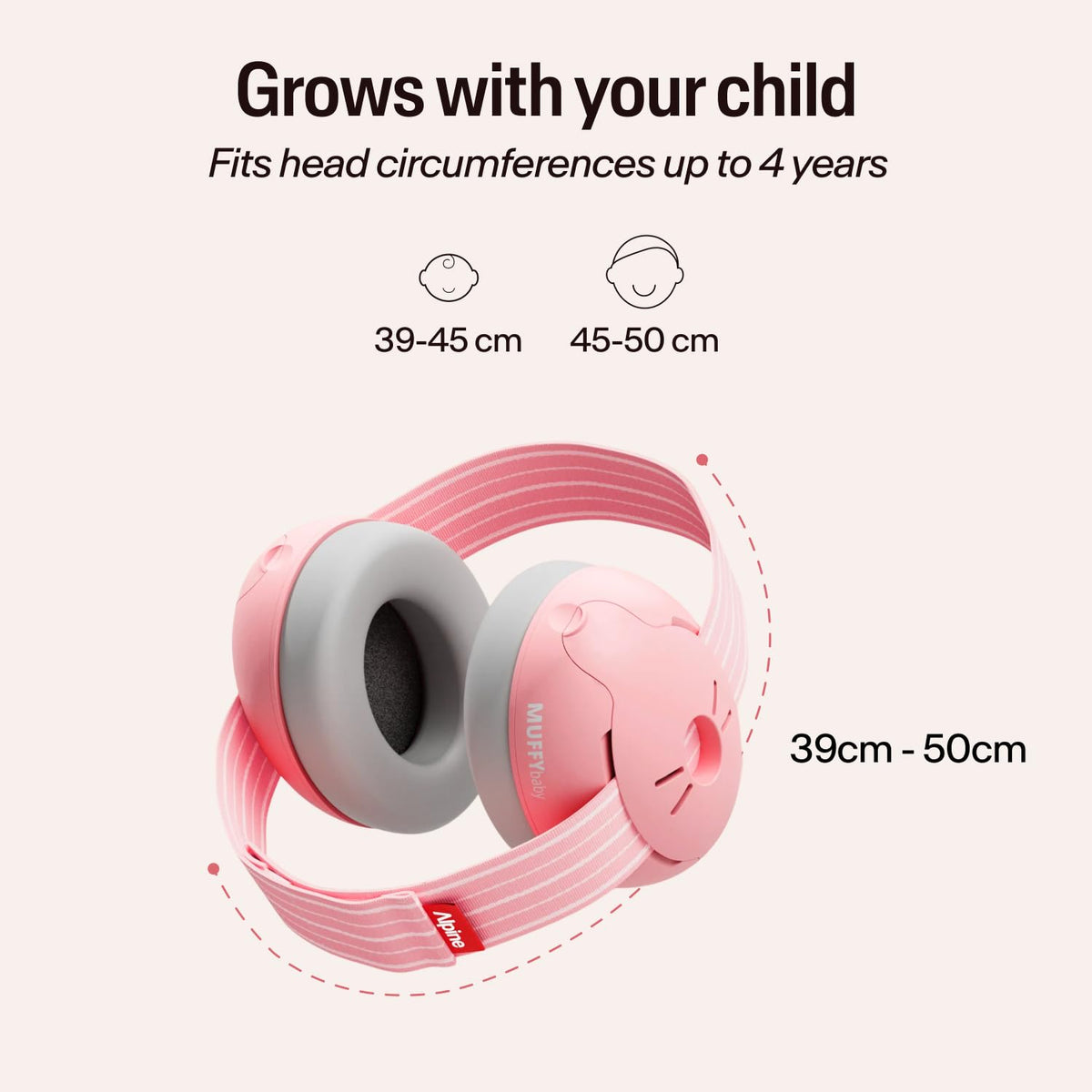 Alpine Muffy Baby Comfort Ear Defenders, Adjustable up to 48 months, Green