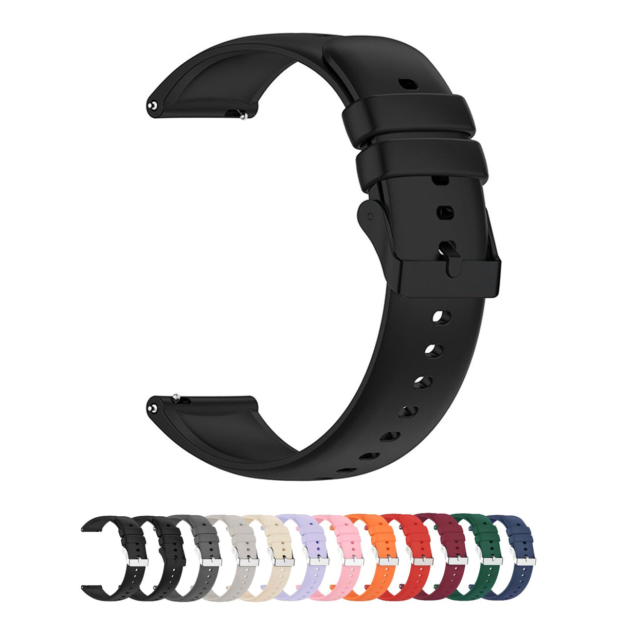 Silicone Strap,Quick Buckle Waterproof Soft Strap,Watch strap